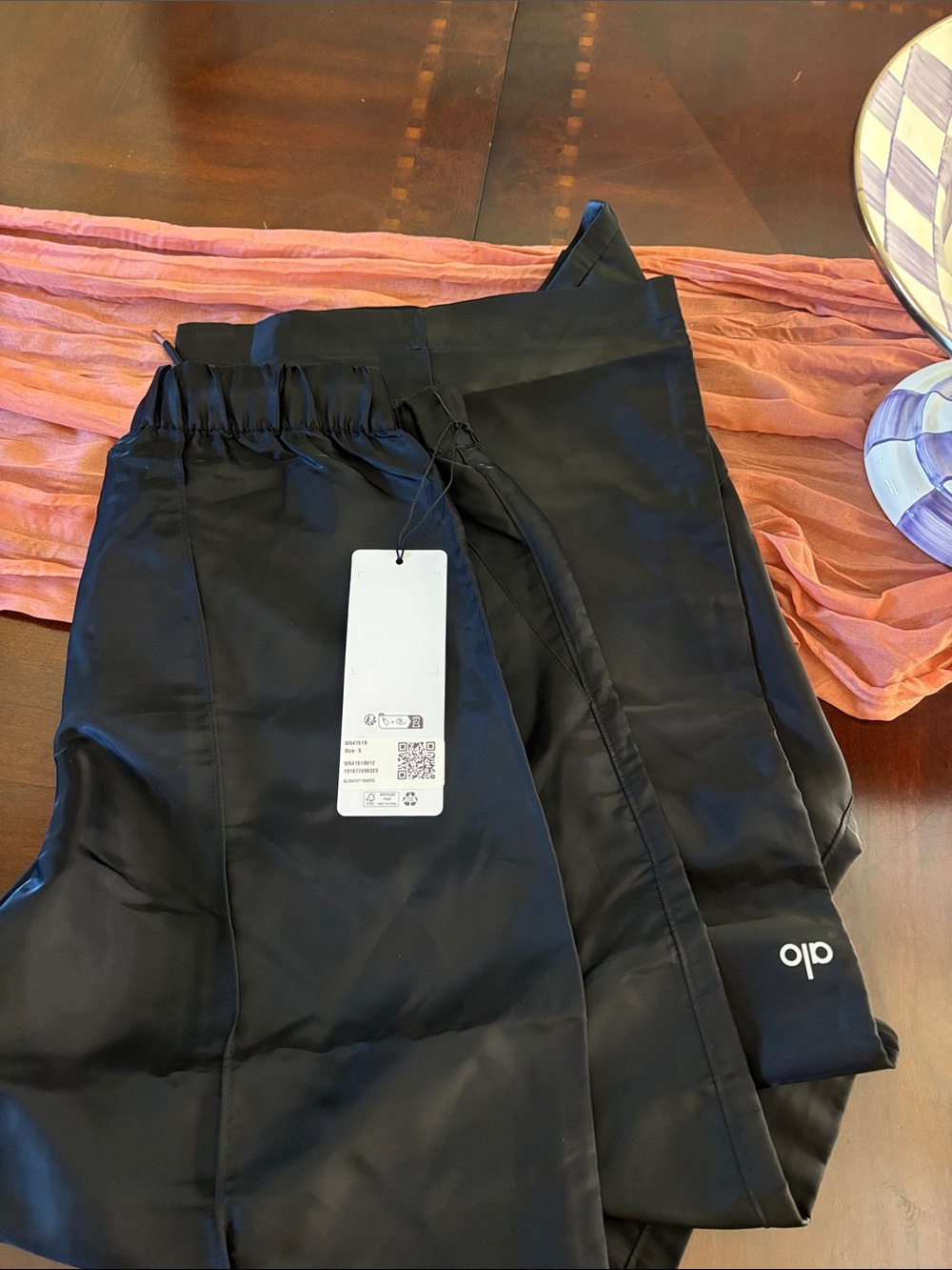 Alo Ladies Black Athletic Track Pants